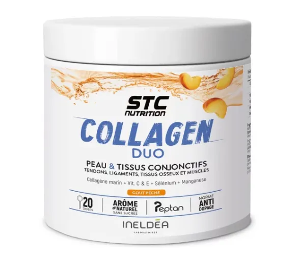 Collagen duo goût pêche STC Nutrition - pot de 230g - image 1