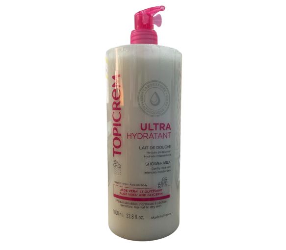 Lait de douche ultra hydratant Topicrem - flacon-pompe de 1L - image 1