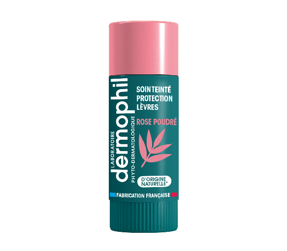 Stick lèvres soin teinté rose poudré Dermophil - stick de 4g