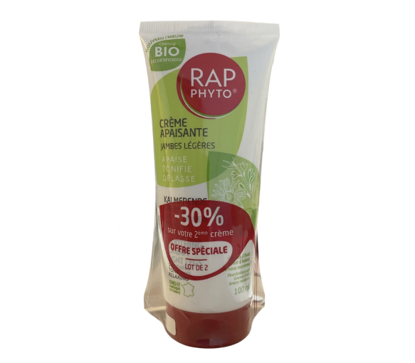 Crème apaisante jambes légères Rap phyto - lot de 2 tubes de 100ml offre spéciale