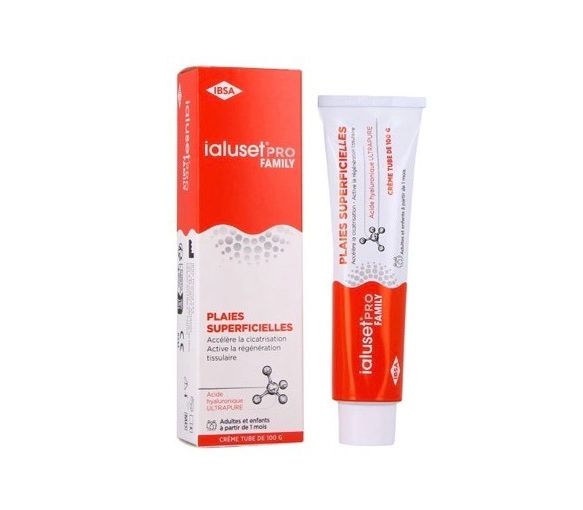 Crème cicatrisante à l'acide hyaluronique Ialuset Pro Family - tube de 100g