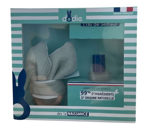 Coffret Eau de senteur Dodie - flacon de 50ml + doudou de dentition offert