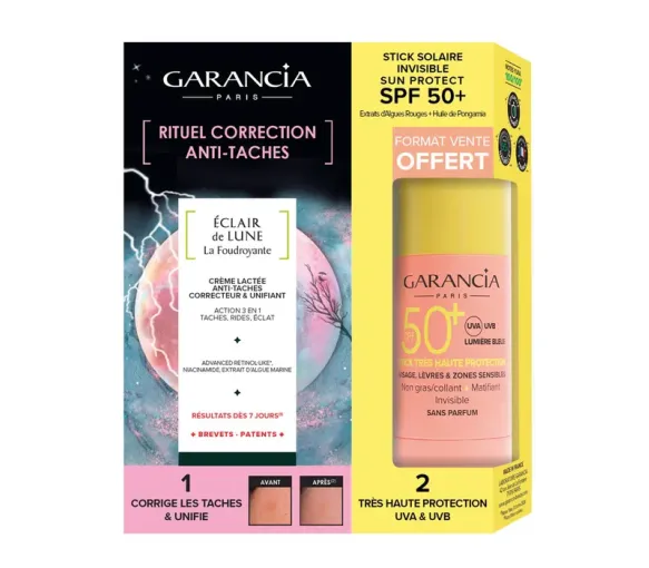 Éclair de Lune La foudroyante crème anti-taches Garancia - tube de 30ml + 1 stick solaire offert