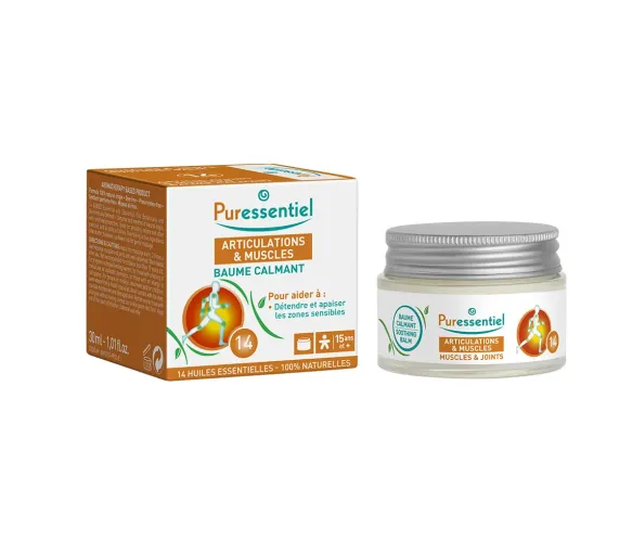 Baume calmant articulations et muscles Puressentiel - pot de 30ml
