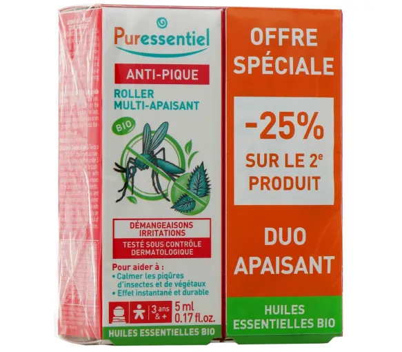 Anti-pique roller multi-apaisant Puressentiel - lot de 2 roll-on offre spéciale - image 1