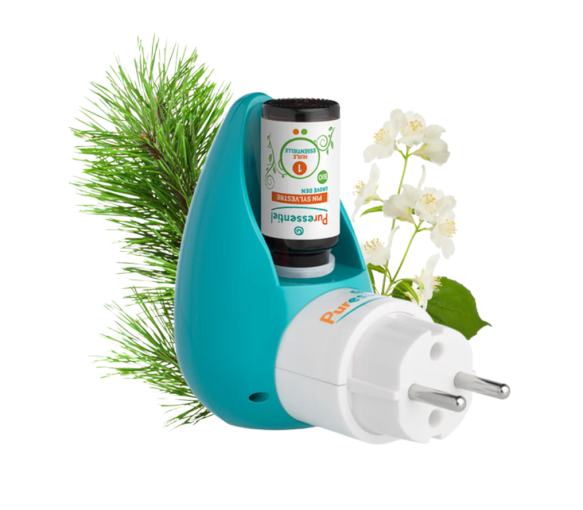 Anti-pique diffuseur ultrasonique prise clip & diffuse Puressentiel - boite d'un diffuseur + répulsif pour diffusion offert