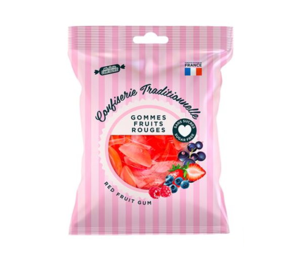 Gommes fruits rouges sans sucres Ma petite confiserie - sachet de 100g