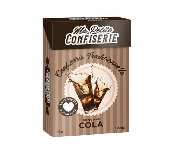 Bonbons au cola sans sucre Ma Petite Confiserie - boite de 36,5 g