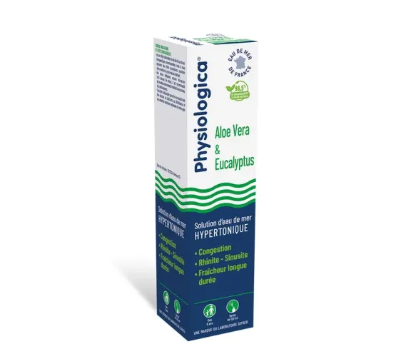 Physiologica solution d'eau de mer hypertonique aloe vera & eucalyptus Gifrer - spray de 120ml