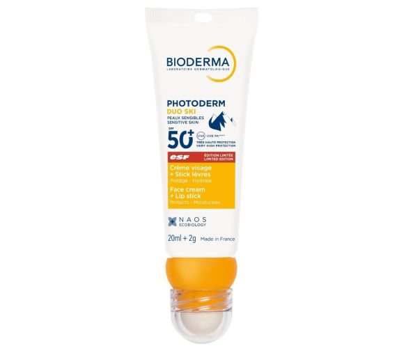 Photoderm duo ski Crème solaire visage et stick à lèvres Bioderma - stick de 20ml + 2g - image 1