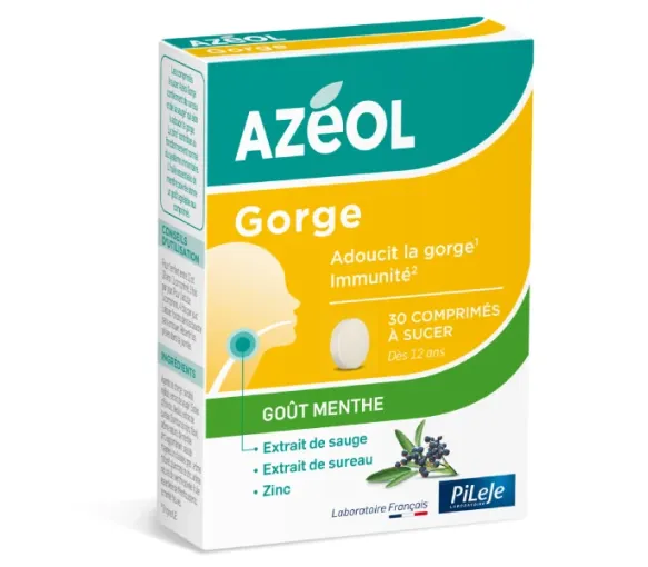 Azéol Gorge goût menthe Pileje - boîte de 30 comprimés à sucer - image 1