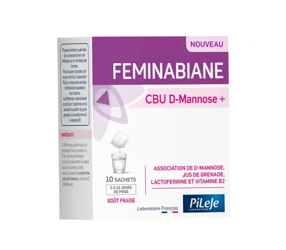 Feminabiane CBU D-Mannose+ Pileje - boite de 10 sachets - image 1