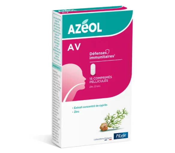 Azéol AV défenses immunitaires Pileje - boîte de 15 comprimés