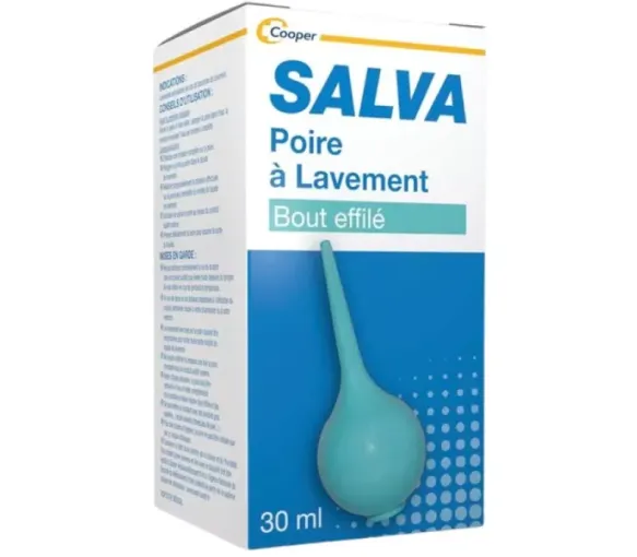 Poire à lavement bout effilé Salva - poire de 30ml