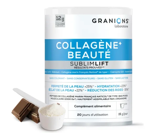 Collagène+ beauté Sublimlift goût chocolat Granions - pot de 300g - image 1