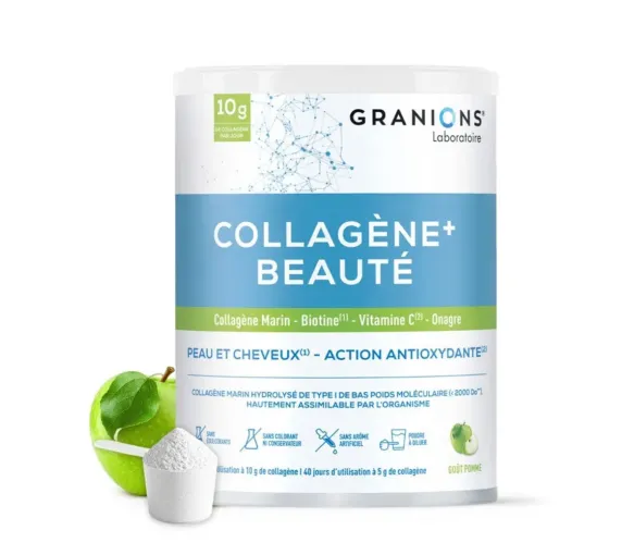 Collagène+ beauté goût pomme Granions - pot de 215g