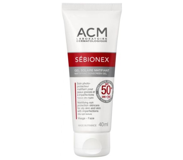 Sébionex gel solaire matifiant SPF50+ ACM - tube de 40ml