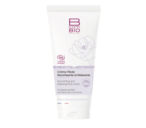 Crème pieds nourrissante et relaxante BcomBIO - tube de 100ml