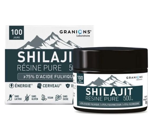 Shilajit résine pure 500mg Granions - pot de 50g - image 1