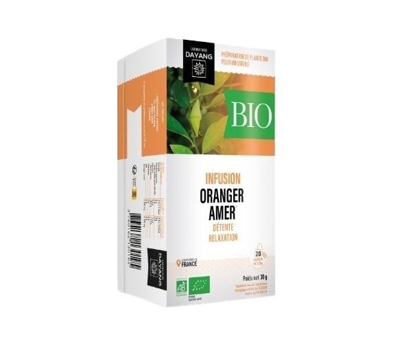 Infusion oranger amer BIO détente-relaxation Dayang - Boîte de 20 sachets
