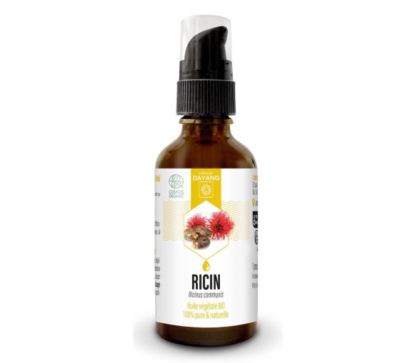 Huile végétale de Ricin bio Dayang - flacon-pompe de 50ml
