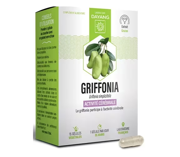 Griffonia activité cérébrale Dayang - boite de 15 gélules