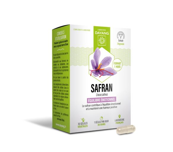 Safran Equilibre émotionnel Dayang - boite de 30 gélules