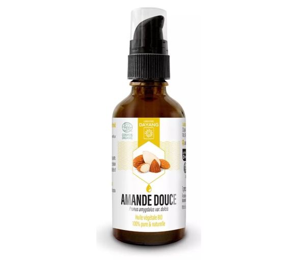 Huile végétale d'amande douce bio Dayang -flacon-pompe de 50ml
