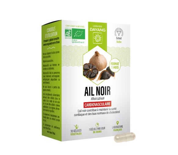 Ail noir système cardiovasculaire Dayang - boîte de 30 gélules végétales