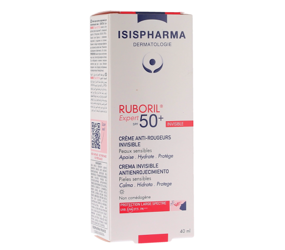 Ruboril Expert 50+ crème anti-rougeurs invisible Isispharma - tube de 40ml - image 1