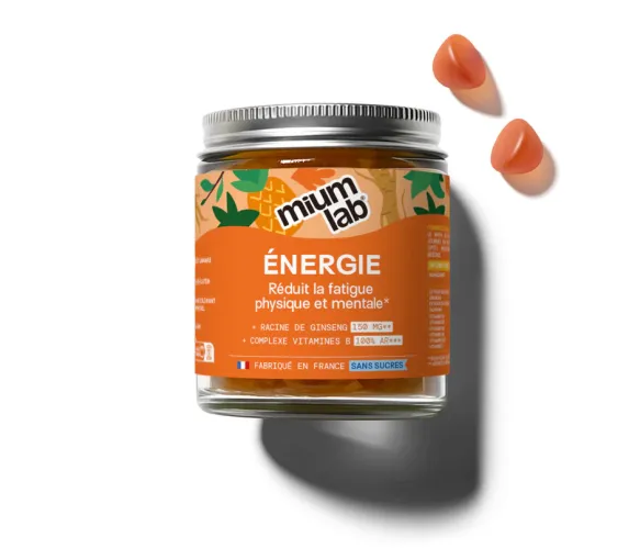 Énergie gummies sans sucres Mium Lab - pot de 42 gummies - image 1