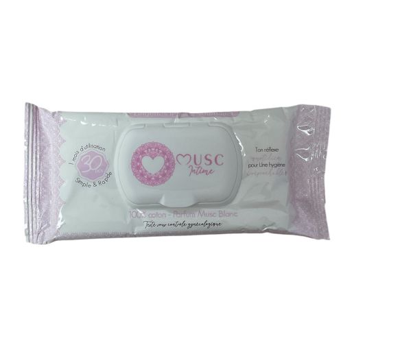 Lingettes intimes naturelles parfum musc blanc Musc Intime - paquet de 30 lingettes - image 1
