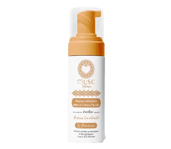 Mousse nettoyante intime à l'ambre florale Musc Intime - flacon-pompe de 150ml - image 1
