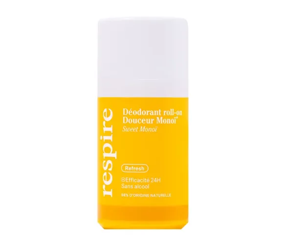 Déodorant douceur monoï Respire - roll-on de 50ml