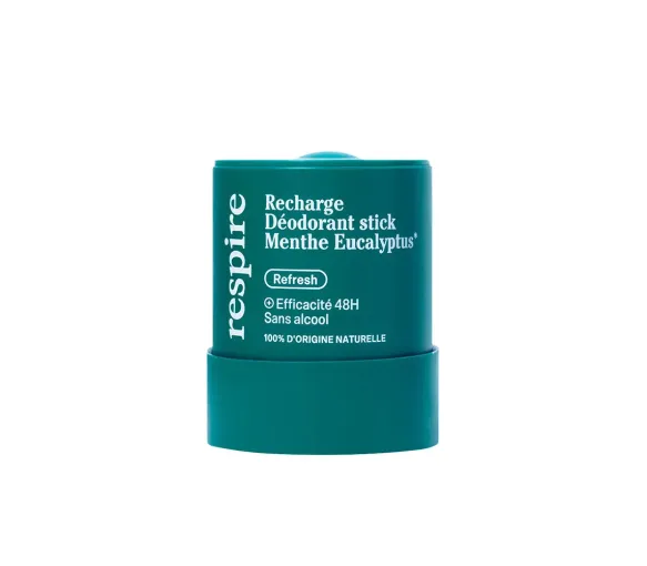 Recharge déodorant stick menthe eucalyptus Respire - recharge de 50g