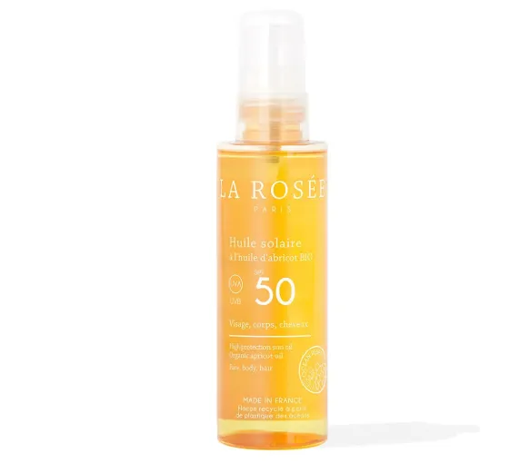 Huile solaire à l'huile d'abricot bio La Rosée - spray de 150ml
