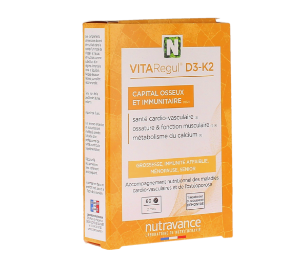 VITARegul D3-K2 capital osseux et immunitaire Nutravance - boite de 60 comprimés - image 1