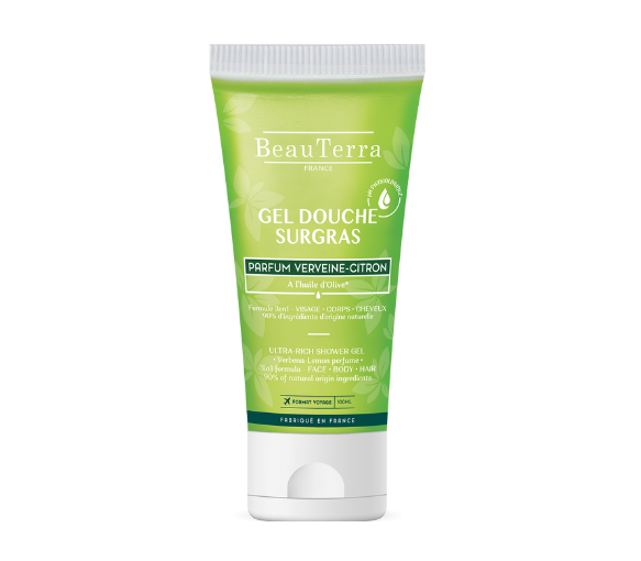Gel douche surgras verveine citron Beauterra - tube de 100ml - image 1