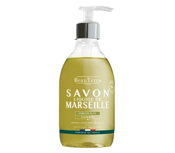 Savon liquide de marseille olive Beauterra - flacon-pompe de 300ml