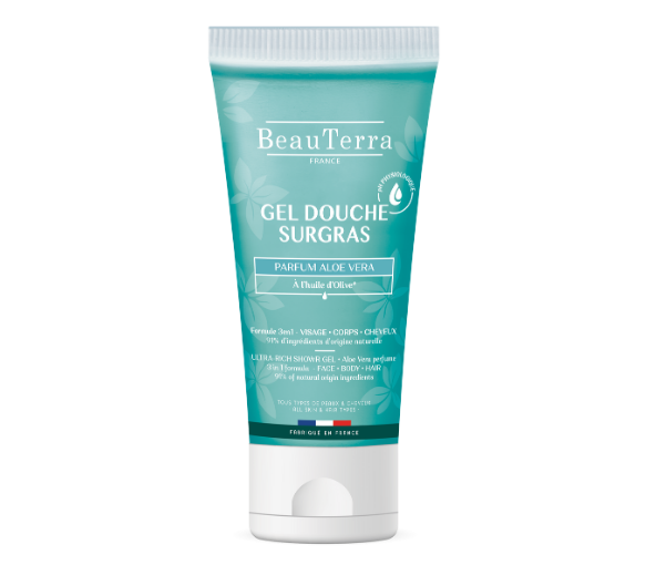 Gel douche surgras aloe vera Beauterra - tube de 200ml