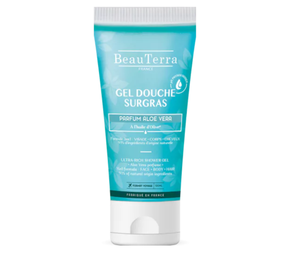 Gel douche surgras parfum aloe vera BeauTerra - tube de 100ml - image 1