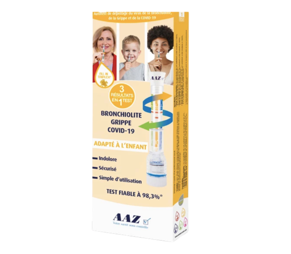 Autotest triplex bronchiolite grippe covid-19 AAZ - boîte d'1 autotest