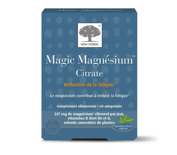 Magic magnésium citrate New Nordic - boîte de 60 comprimés
