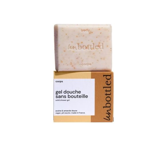 Gel douche sans bouteille avoine & amande douce Unbottled - pain de 110g - image 1