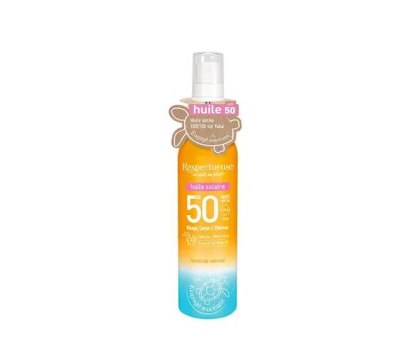Huile solaire SPF50 Respectueuse - spray de 100ml
