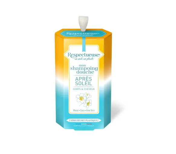 Mon shampoing douche solide après-soleil Respectueuse - pain de 75g