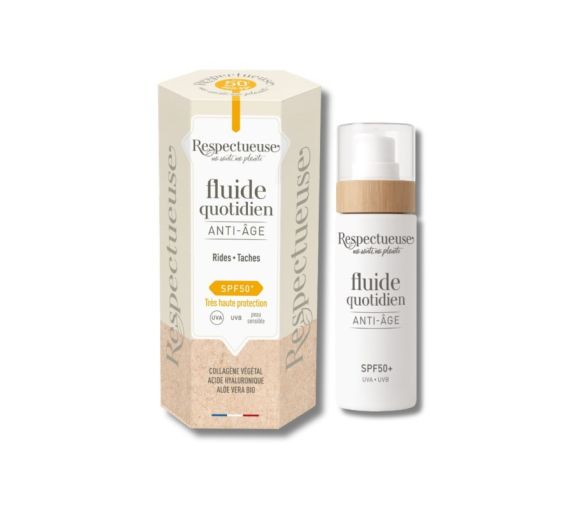 Fluide quotidien anti-âge SPF50+ Respectueuse - flacon de 30ml - image 1