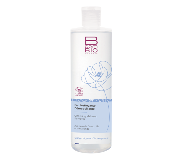Eau nettoyante démaquillante visage et yeux BcomBIO - flacon de 400 ml