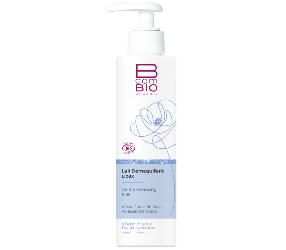 Lait démaquillant doux BcomBIO - flacon pompe de 200 ml