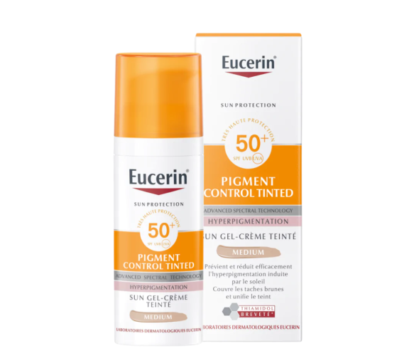 Sun Pigment Control Gel-crème teinté médium SPF 50+ Eucerin - flacon-pompe de 50ml - image 1